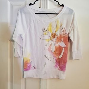 So Flower T-shirt Juniors Sz XS
